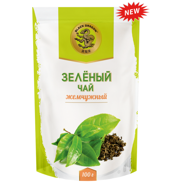 Зелёный чай ЖЕМЧУЖНЫЙ 100 гр, Черный дракон Зелёный чай ЖЕМЧУЖНЫЙ 100 гр, Черный дракон