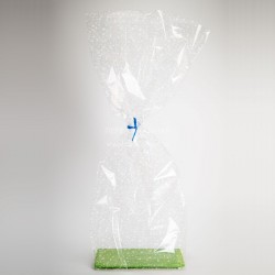 Упаковка подарочная с рисунком (110х165х460, жёсткое основание разных цветов)