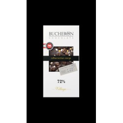 BUCHERON VILLAGE 72% ГОРЬКИЙ ШОКОЛАД С ЗЕРНАМИ КОФЕ И АПЕЛЬСИНОМ
