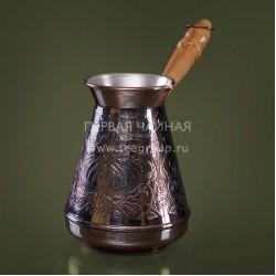 Турка медная 0,6 л. Цветок
