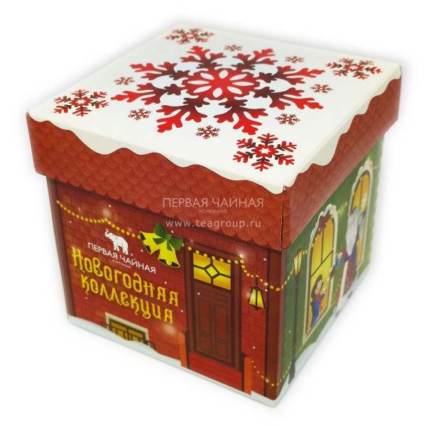 Коробка Новогодняя коллекция (105х105х105, дизайн Снежинка)