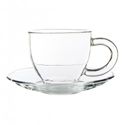 Чайная пара Франция, стекло, 200 мл