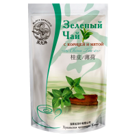 Зелёный чай с КОРИЦЕЙ и МЯТОЙ