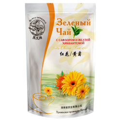 Зелёный чай с САФЛОРОМ и ЖЁЛТОЙ ХРИЗАНТЕМОЙ