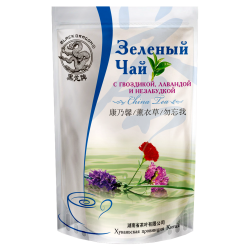 Зелёный чай с ГВОЗДИКОЙ, ЛАВАНДОЙ и НЕЗАБУДКОЙ