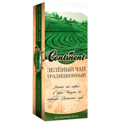 Зелёный чай традиционный в картонной упаковке 