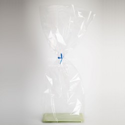 Упаковка подарочная прозрачная (110х170х600, жёсткое основание разных цветов)