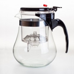 Проливной чайник с красной кнопкой Teapot 1200 мл