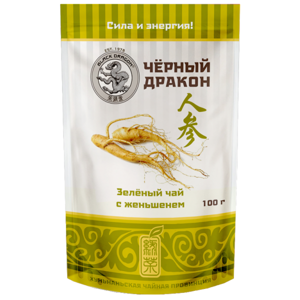 Зелёный чай с ЖЕНЬШЕНЕМ