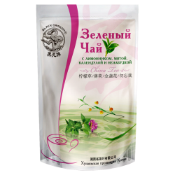 Зелёный чай с ЛИМОННИКОМ,МЯТОЙ, КАЛЕНДУЛОЙ и НЕЗАБУДКОЙ