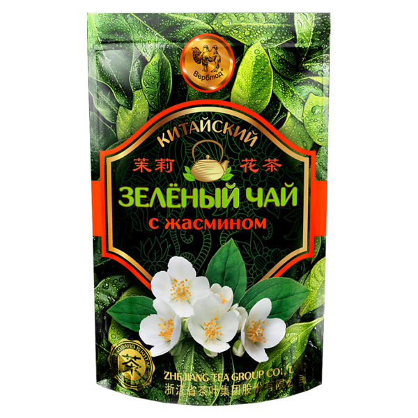 Зелёный чай ВЕРБЛЮД с жасмином в зип пакете