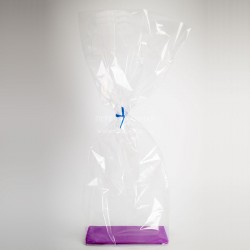 Упаковка подарочная прозрачная (220х280х800, жёсткое основание разных цветов)