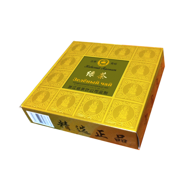 Зеленый чай в картонной коробке 