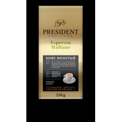 PRESIDENT ESPRESSO ITALIANO МОЛОТЫЙ 250 г