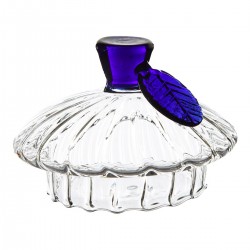 Стеклянная крышка для заварочного чайника Голубой цветок