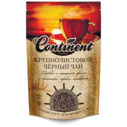 Чёрный чай крупнолистовой CONTINENT в зип пакете
