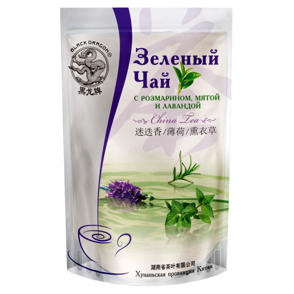 Зелёный чай с РОЗМАРИНОМ, МЯТОЙ и ЛАВАНДОЙ