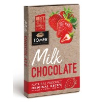 Молочный шоколад Томер, с клубникой, 90 г