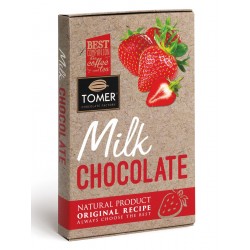 Молочный шоколад Томер, с клубникой, 90 г