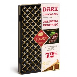 Шоколад Томер Колумбия Тринитарио, горький 72%, металлический пенал, 90 гр