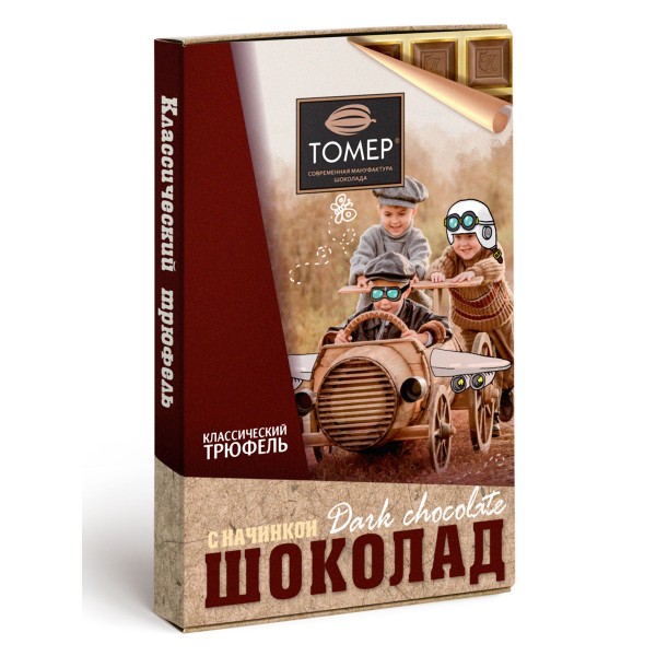 Горький шоколад Томер 'Дети' классический трюфель, 115 гр Горький шоколад Томер 'Дети' классический трюфель, 115 гр