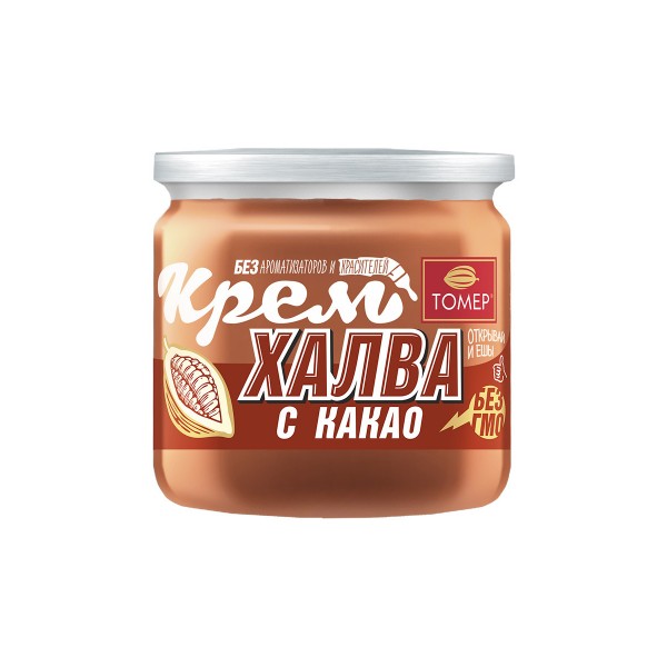 Крем-халва ТОМЕР кунжутная с какао 150 гр